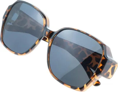 Produktbild von Polarisierte Schildpatt-Sonnenbrille für Überbrillen, polarisierte, geschützte Gläser, Schildpatt-Rahmen für Brillenträgerinnen, Überbrillen für Damen
