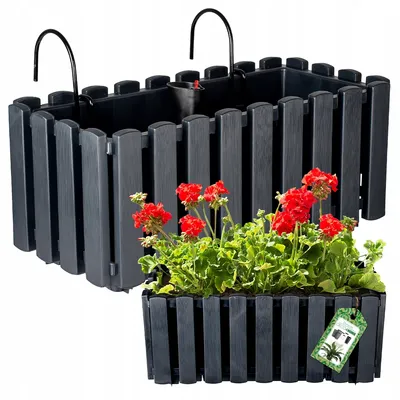 Produktbild von Prosperplast Blumetopf | Boardee Fencycase W | Anthrazit | 40 cm