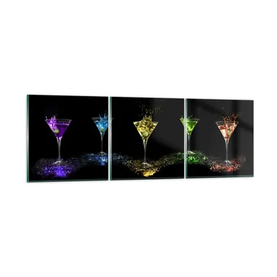 Produktbild von Bilder auf glas - Cocktail trinken Alkohol Glas - 120x40cm - Glasbilder - Wandbilder - Kunstdruck - zum Aufhängen bereit - Wanddekoration aus Glas - Glas Bilder - Wandbild auf Glas - GCA120x40-0442