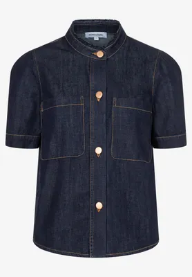 Produktbild von More & More Denim Blouse dark blue denim dark blue denim 40