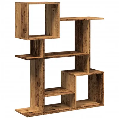 Productafbeelding van vidaXL Roomdivider boekenkast, look van oud hout, 92x29x112 cm, houtvezel