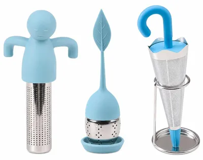 3er-Set Teesieb aus Silikon, niedliche Teefilter für Tassen