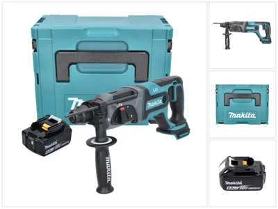 Produktbild von Makita DHR 241 G1J Akku Bohrhammer 18 V 2,0 J SDS plus + 1x Akku 6,0 Ah + Makpac - ohne Ladegerät