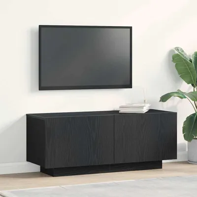 Immagine prodotto di Maison Exclusive - Mobile TV 100 x 35 x 40 cm, colore nero, finitura effetto legno di quercia, realizzato in materiale composito