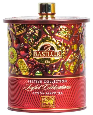 Productafbeelding van Basilur Joyful Celebrations zwarte thee, blik - 75 gram