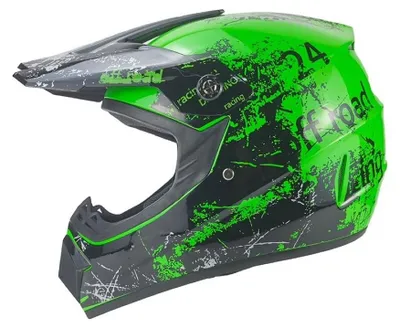 Produktbild von Crosshelm Helm Kinderhelm Motorradhelm Motocross Racing Grün Größe M