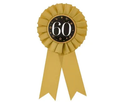 Produktbild von Ansteckblume zum 60. Geburtstag – Gold und Schwarz – Godan