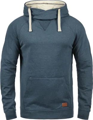 Produktbild von Blend BHSales Herren Kapuzenpullover Hoodie Pullover mit Kapuze Kordelzug Kängurutasche Rippbündchen Label-Details Baumwollmischung Regular fit
