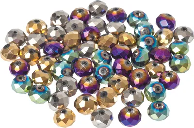 Produktbild von Glasschliffperlen, 12 mm, 25 Stück Metallic