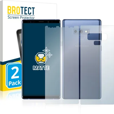 Produktbild von 2x BROTECT Schutzfolie für Samsung Galaxy Note 9 (Vorder + Rückseite) Folie Matt Entspiegelt