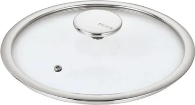 Produktbild von Beka Glasdeckel mit Edelstahlrand, 28 cm Durchmesser, abnehmbarer Clickfix-Griff