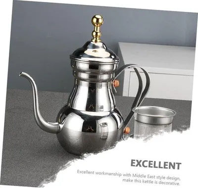 Immagine prodotto di Bollitore in acciaio inossidabile con beccuccio lungo, bollitore decorativo per la casa e l'ufficio, design sostenibile per caffè e tè