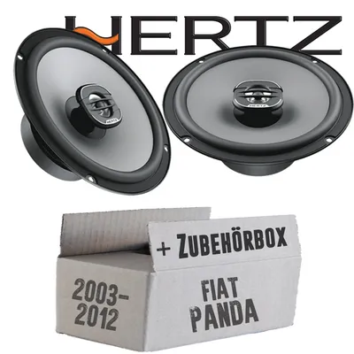 Produktbild von Lautsprecher Boxen Hertz X 165 - 16,5cm Koax Auto Einbauzubehör - Einbauset passend für Fiat Panda 169 Heck - justSOUND