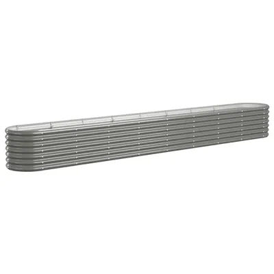 Obrázek produktu pro vidaXL Zvýšená postel Pozinkovaná ocel 332x40x36 cm Šedá