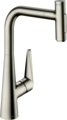 Produktbild von Hansgrohe Talis Select M51 Armatur Wasserhahn Einhebel-Küchenmischer 300, Ausziehbrause, 2jet, sBox Edelstahl Finish - inkl.