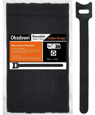 Produktbild von Klett Kabelbinder Wiederverwendbar 150mm x 12mm Schwarz 50 Stück