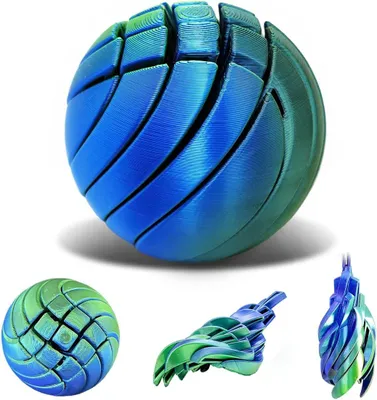 Productafbeelding van Gear ball 3D gedrukt sphere blue