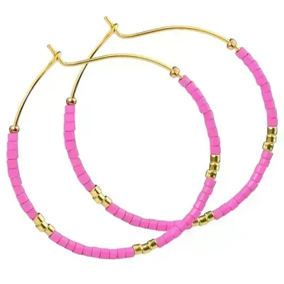 Image de Boucles d'oreilles NE-29873 - Élégance en Rose KP29873