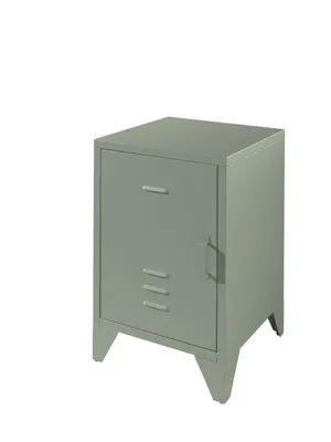 Produktbild von Nachttisch Bronxx Metall 40x60 - olivgrün matt