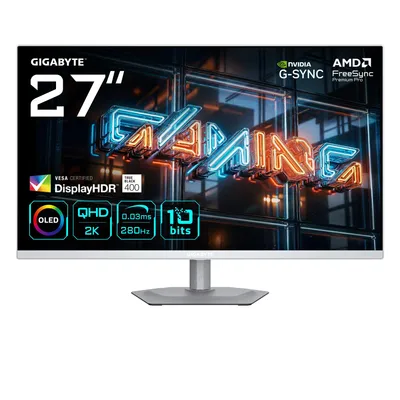 Produktbild von Monitor Gigabyte Oled 27” Mo27Q2A Ice 280Hz