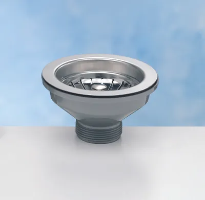 Produktbild von Pyramis Siebkorbventil 92mm ohne Überlauf Edelstahl / Kunststoff