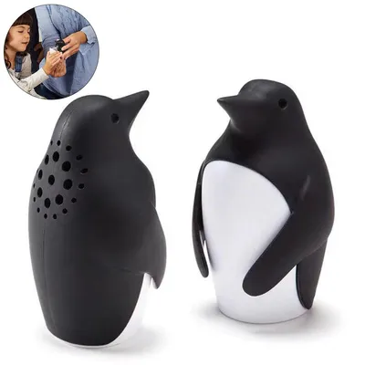 Produktbild von 2 Stück Kühlschrank Geruchsabsorber Pinguin, Aktivkohle Geruchsneutralisierer, Wiederverwendbar, Niedlich, Für Kühlschrank und Haushalt