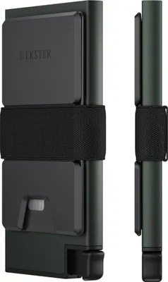 Produktbild von Ekster Aluminium Kartenhalter - Kartenhalter für 12 Karten - RFID Sperrung - Brieftasche Kartenhalter - Grünes Erz