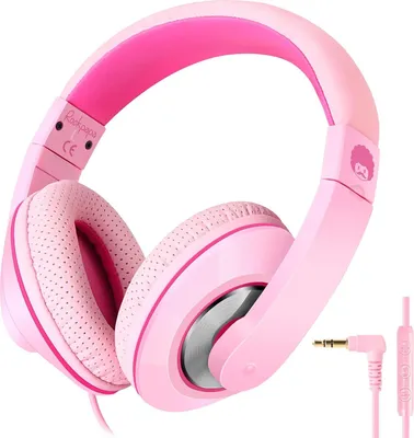 Produktbild von Kinder Kopfhörer für Schule Jungen, Kopfhörer Kinder mit Kabel, Einstellbar, Lautstärkeregler, 3,5 mm Jack, HD-Mikrofon, Over Ear für Tab,Laptop
