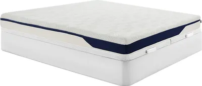 Produktbild von Set 180 x 200 cm weißer Rahmen mit Box + HD-Schaummatratze mit 7 Zonen und abnehmbarer 22 cm dicker Memory-Gel-Schicht - FAGANI von YSMÉE