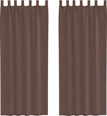 Produktbild von Voile Vorhänge mit Stangentaschen 2 Stk. Braun