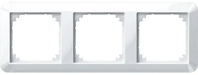 Produktbild von Merten 1-fach-Rahmen, 3-fach, polarweiß glänzend, 1 Stk.