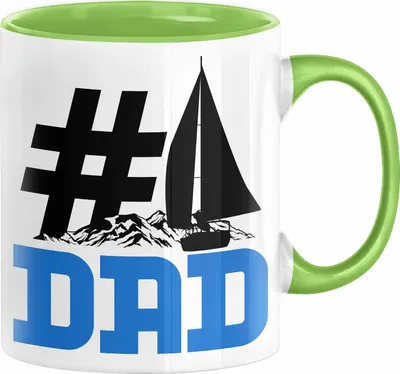 Produktbild von Segler Nummer 1 Dad Vater Tasse Geschenk Segeln Papa Geschenkidee Bester Papa Der Welt Vatertag Lustige Geschenkidee (Grün)