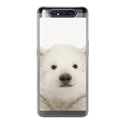 Produktbild von MuchoWow® Handyhülle Schutzhülle Hülle für Samsung Galaxy A80 Eisbär - Tiere - Weiß - Kinder - Jungen - Mädchen Silikon Softcase Handy Hülle - Schutzdeckel