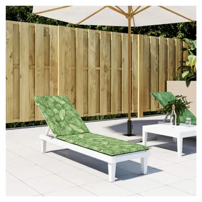 Produktbild von Liegestuhlauflage mit Blattmuster aus Oxford-Gewebe, Auflage für Hollywoodschaukel, Sonnenliege und Gartenliege