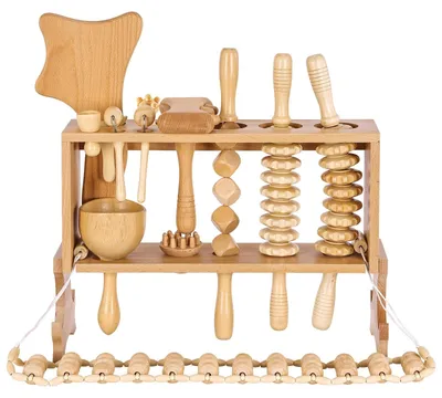 Produktbild von 13-in-1 Massagegerät für Holzbäder mit Ablagefläche