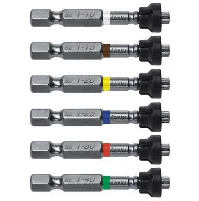 Produktbild von Eurotec Bits 50 mm Magnet Bit Torx 10 (TX10) weiß 5 Stk.