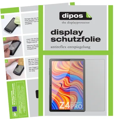 Produktbild von 2x Schutzfolie für Vankyo MatrixPad Z4 Pro 10.1 Zoll matt Displayschutzfolie Folie Display Schutz dipos