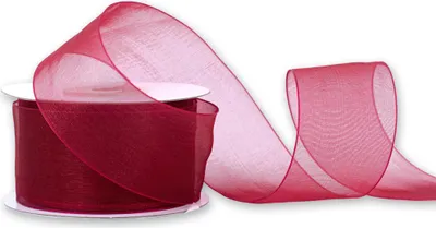Produktbild von Organzaband 38mm x 25m Rolle Bordeaux