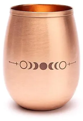 Image de Tasse en cuivre avec gravure laser des phases de la lune -- 350 ml : commandez en ligne  Qualité supérieure