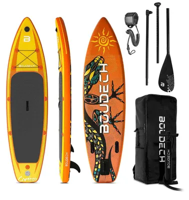 Produktbild von Stand Up Paddle Board Flatwater/Touring - Aufblasbares SUP Board 300X75X15 cm mit verstellbarem Paddel, Knøchelriemen, Inflator, Reparaturset und Tragetasche. Max. Gewicht 140kg