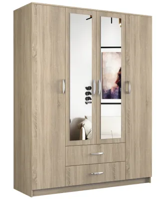 Zdjęcie produktu dla Szafa ubraniowa z lustrem Dąb Sonoma 160x205 cm