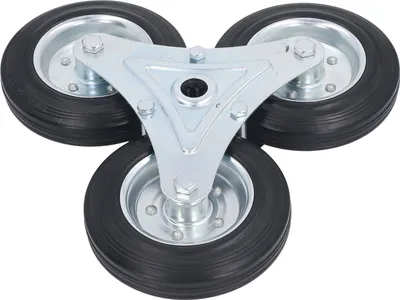Obrázek produktu pro Schodišťové lezecké kolo 6 palců 300LBS nosnost Heavy Duty Trojúhelníková kola Pevná gumová nákupní vozík Caster