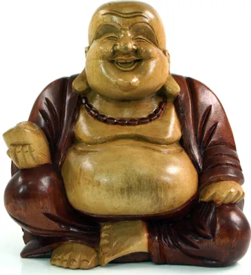 Produktbild von Lucky Buddha Statue 25 cm - Modell 5, Braun, Holz, Buddhas