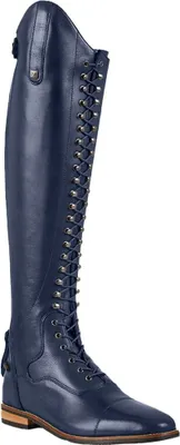 Produktbild von Premier Equine Maurizia Ladies Lace Front Tall Leather Riding Wide Reitstiefel Blau EU 39 Blau EU 39