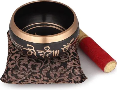Image de Bol chantant de méditation, 10 cm, noir