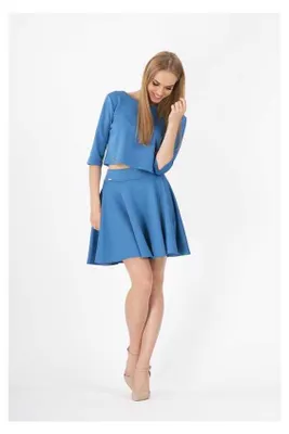Produktbild von Damen Bluse 3/4 Arm Reißverluss am Rücken; Petrol S/36
