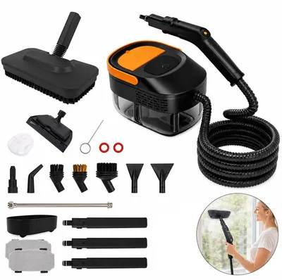Produktbild von Dampfreiniger 2500W 105°C – 4 Bar, 1,6L Tank, 17 Zubehör | Hochdruckreiniger für Küche, Bad & Auto