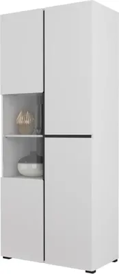 Zdjęcie produktu dla Witryna wysoka CROSS 3D 80cm biała/czarna