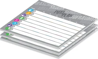 Produktbild von PRICARO Putzplan "Struktur", grau, A4, 25 Blatt, 3 Stück