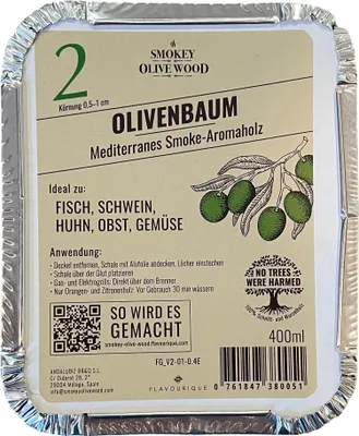Zdjęcie produktu dla Zrębki oliwne do grillowania i wędzenia 400 ml